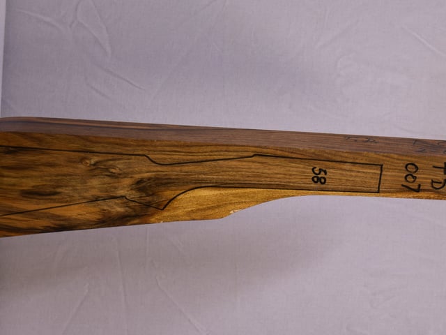 Right side of TD 007 stockwood blank