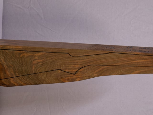 Right side of QTD 015 stockwood blank