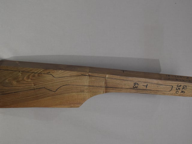 Right side of QR 350 stockwood blank