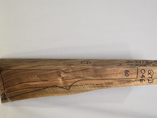 Right side of QTD 046 stockwood blank