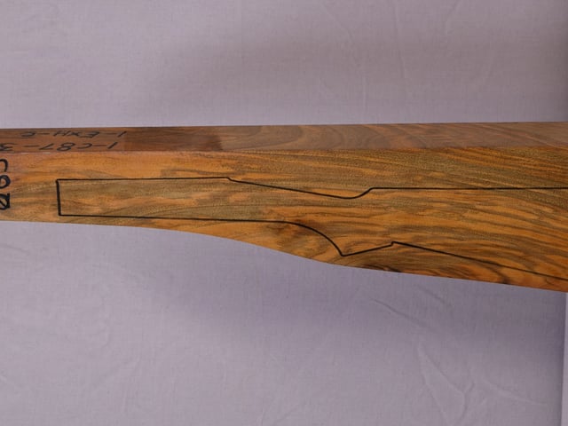 Left side of QTD 005 stockwood blank