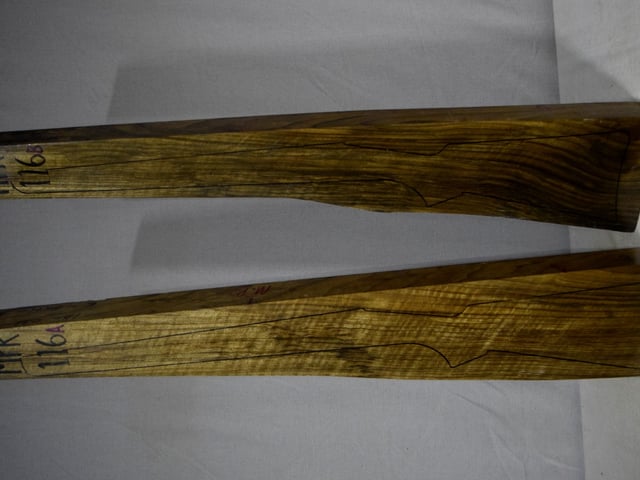 Left side of MPR 116A & 116B stockwood blank