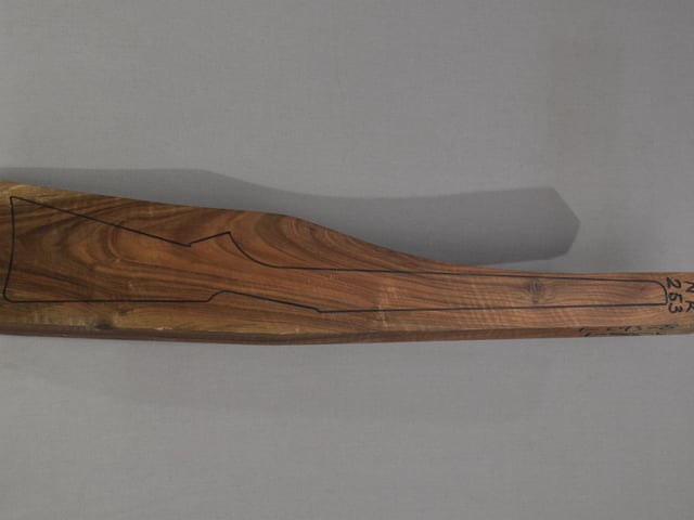 Left side of NR 253 stockwood blank