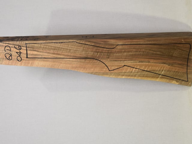 Left side of QTD 046 stockwood blank