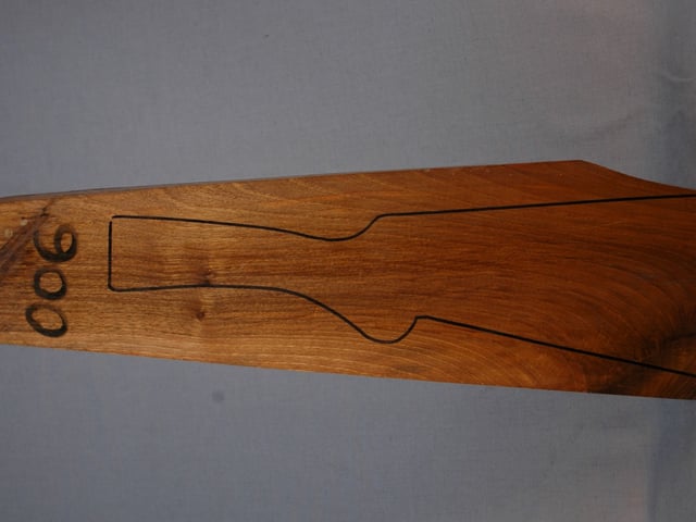Left side of VS 006 stockwood blank
