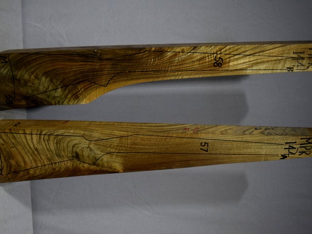 Right side of 144A & 144B stockwood blank