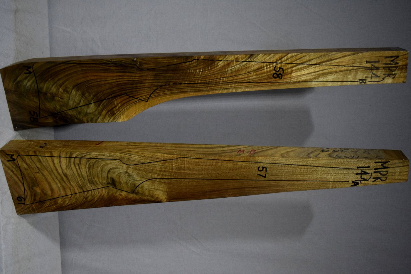 Right side of 144A & 144B stockwood blank