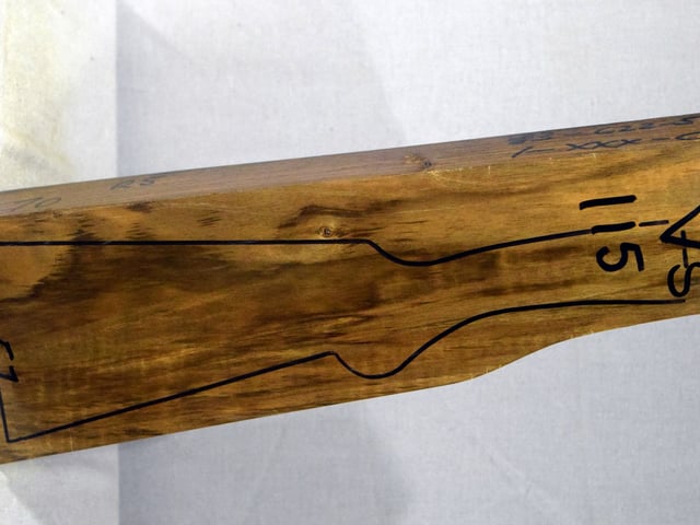 Right side of VS 115 stockwood blank
