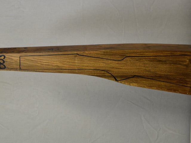 Left side of NTD 003 stockwood blank