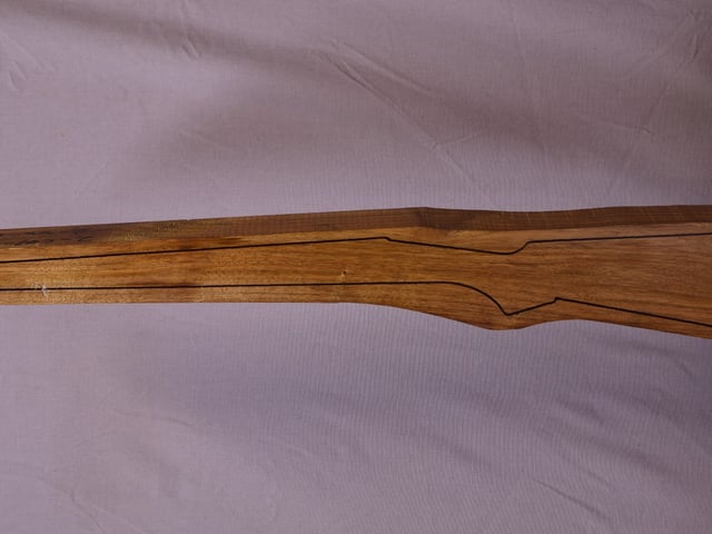 Left side of TR 238 stockwood blank