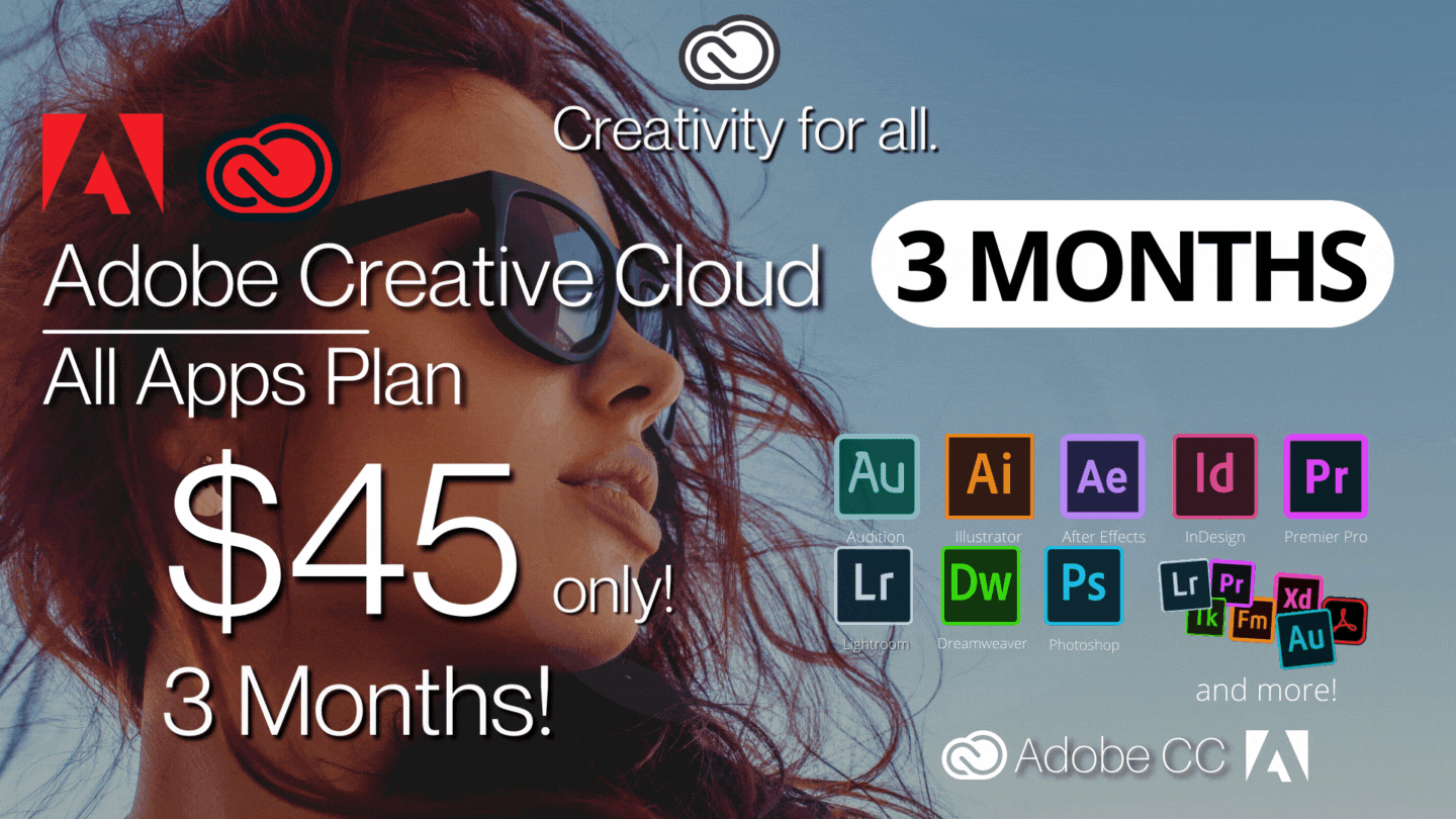 ADOBE Creative Cloud - All Apps Plan 1 Month Redeem Code (STACKABLE)