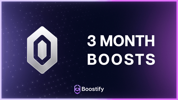 Logo of boostify and nitro gem, representing Discord Server Boosting, a service that provides cheap and reliable server boosts.