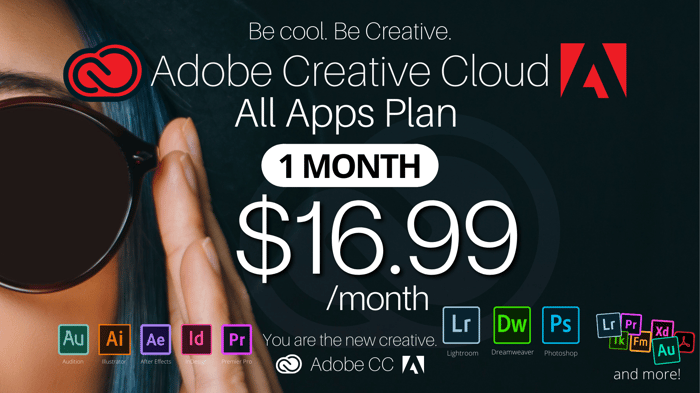 ADOBE Creative Cloud - All Apps Plan 1 Month Redeem Code (STACKABLE)
