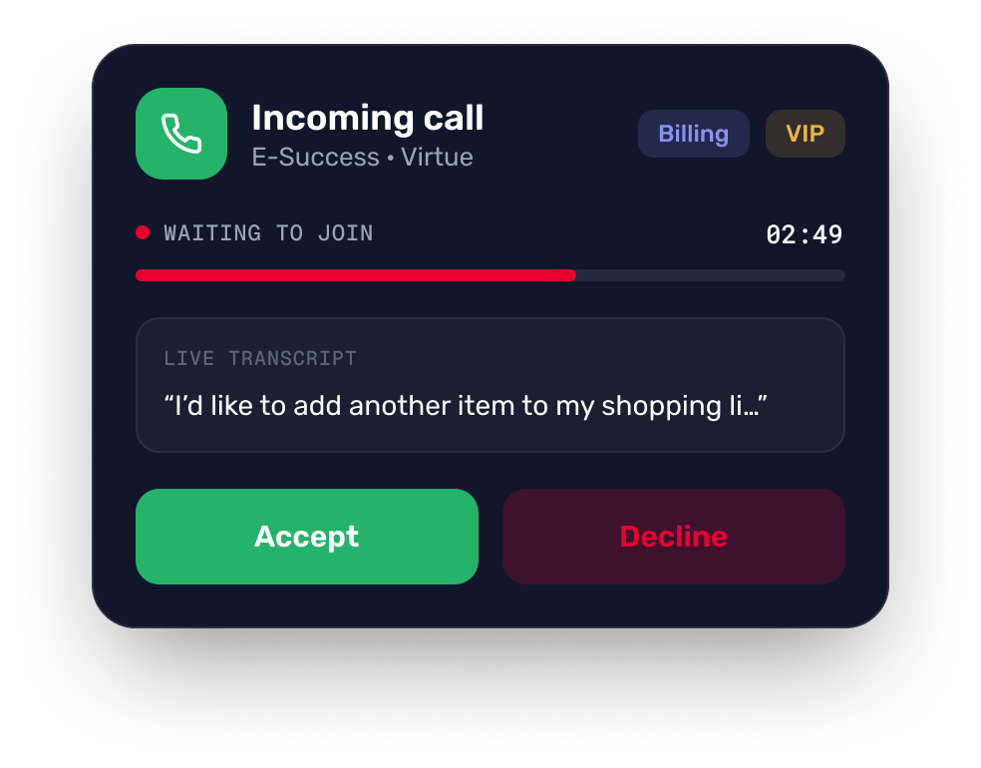 Incoming Call Modal