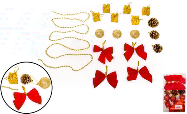 PRESENTE /BOLA /PINHA /LAÇO /CORRENTE X16