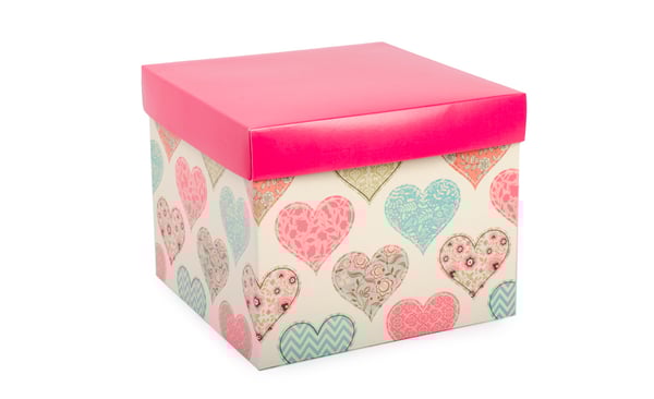 CAIXA QUADRADA 19X23X23 CM DECORADA ALTA ACOPLADA