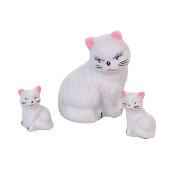 FAMÍLIA GATO TRIO CERÂMICA