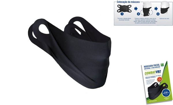 MÁSCARA DE PROTEÇÃO FACIAL COMBATVB2 ANATÔMICA