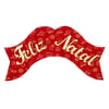 PLACA FELIZ NATAL 10X34 CM DECORADA MDF