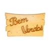 PLACA BEM VINDO 13X20 CM RETANGULAR MDF
