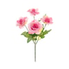 BUQUÊ ROSA X4 28 CM FOLHAS MESCLADAS