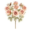 BUQUÊ ROSA X9 46 CM COM BOTÃO OUTONAL