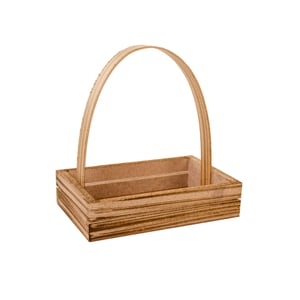 CESTA MADEIRA 6,5X27,5X18 CM COM ALÇA