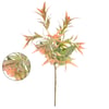 HASTE FOLHAS X3 45 CM COM FLOR MESCLADA