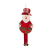PAPAI NOEL / BONECO DE NEVE 33 CM CALÇA XADREZ PERNA MOLE COM GUIZO