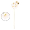 HASTE ORQUÍDEA SILICONE 5 FLORES 65 CM BRANCA FALENÓPOLIS