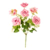 BUQUÊ ROSA X6 35 CM COM EUCALIPTO E SEMENTES