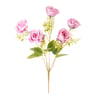 BUQUÊ ROSA X5 36 CM MIOLO AMARELO COM GIBSO E SAMAMBAIA