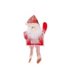 PAPAI NOEL / BONECO DE NEVE 25 CM PLACA FELIZ NATAL CALÇA LISTRADA