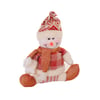 PAPAI NOEL / BONECO DE NEVE 25 CM SENTADO COM PESO PERNA ABERTA CALÇA LISTRADA