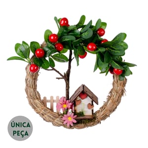 GUIRLANDA ÁRVORE MAÇÃ 30 CM COM CASA