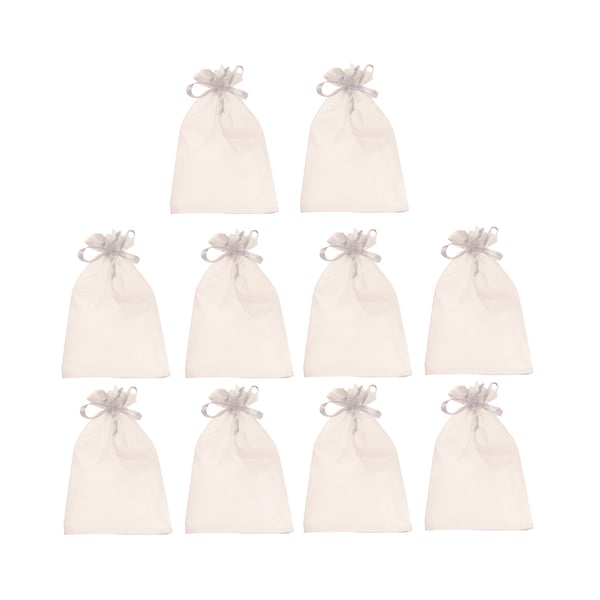 SACO ORGANZA 10X15 10 PEÇAS BRANCO