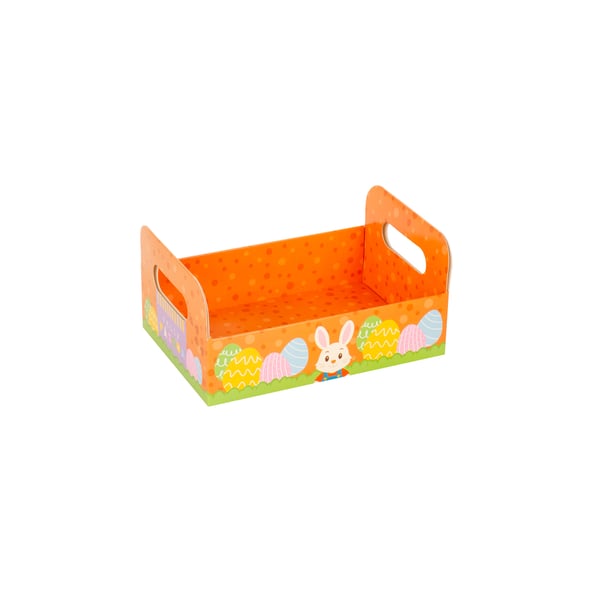 CESTA PÁSCOA 7,5X16X11 CM COM ALÇA FLEXÍVEL