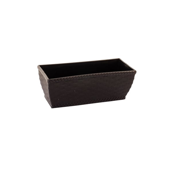 FLOREIRA POLIPROPILENO 7X18X7 CM TRANÇADO RATTAN