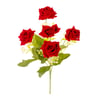 BUQUÊ ROSA X5 VELUDO VERMELHA COM SEMENTES