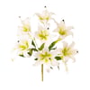 BUQUÊ LÍRIO BRANCO X7 45 CM SILICONE COM FLORES COMPLEMENTO