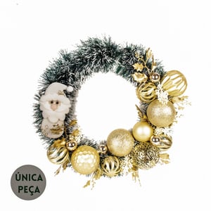 GUIRLANDA DE NATAL 42 CM BOLAS PAPAI NOEL 