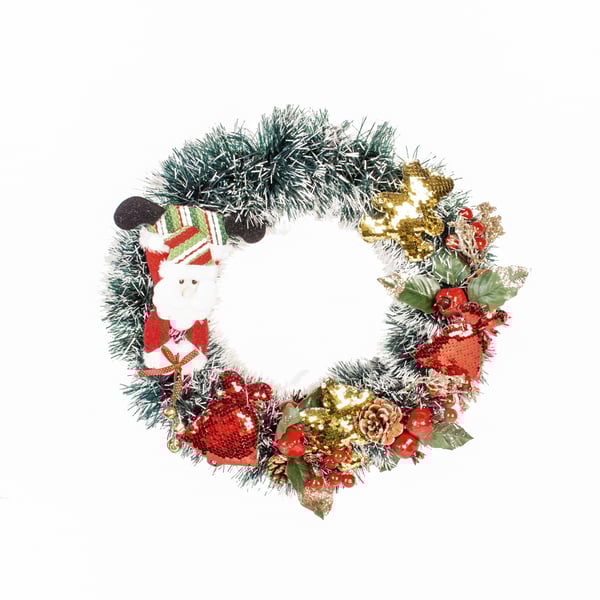 GUIRLANDA DE NATAL 40 CM PAPAI NOEL PICK