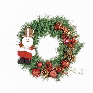 GUIRLANDA DE NATAL 41 CM  PAPAI NOEL BOLAS PICK 