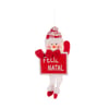 PAPAI NOEL / BONECO DE NEVE / RENA 25 CM PLACA FELIZ NATAL