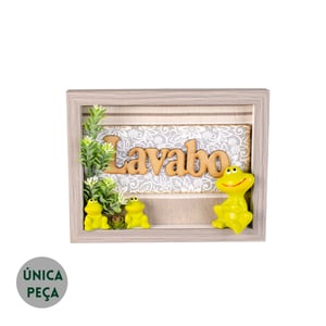 GUIRLANDA LAVABO 17X22 CM VERDE COM SAPOS