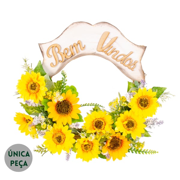 GUIRLANDA BEM VINDOS 40 CM GIRASSOL