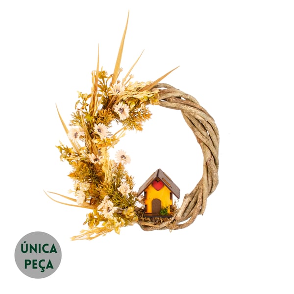 GUIRLANDA MARGARIDA 35 CM COM CASA OUTONAL