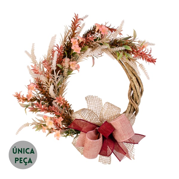 GUIRLANDA MARGARIDA E COMPLEMENTOS 35 CM COM LAÇO