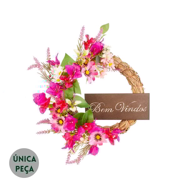 GUIRLANDA BEM VINDOS 30 CM MARGARIDA E CARINHO DE MÃE