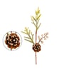 PICK PINHA 30 CM COM SEMENTES BRANCAS CAPIM COM GLITTER